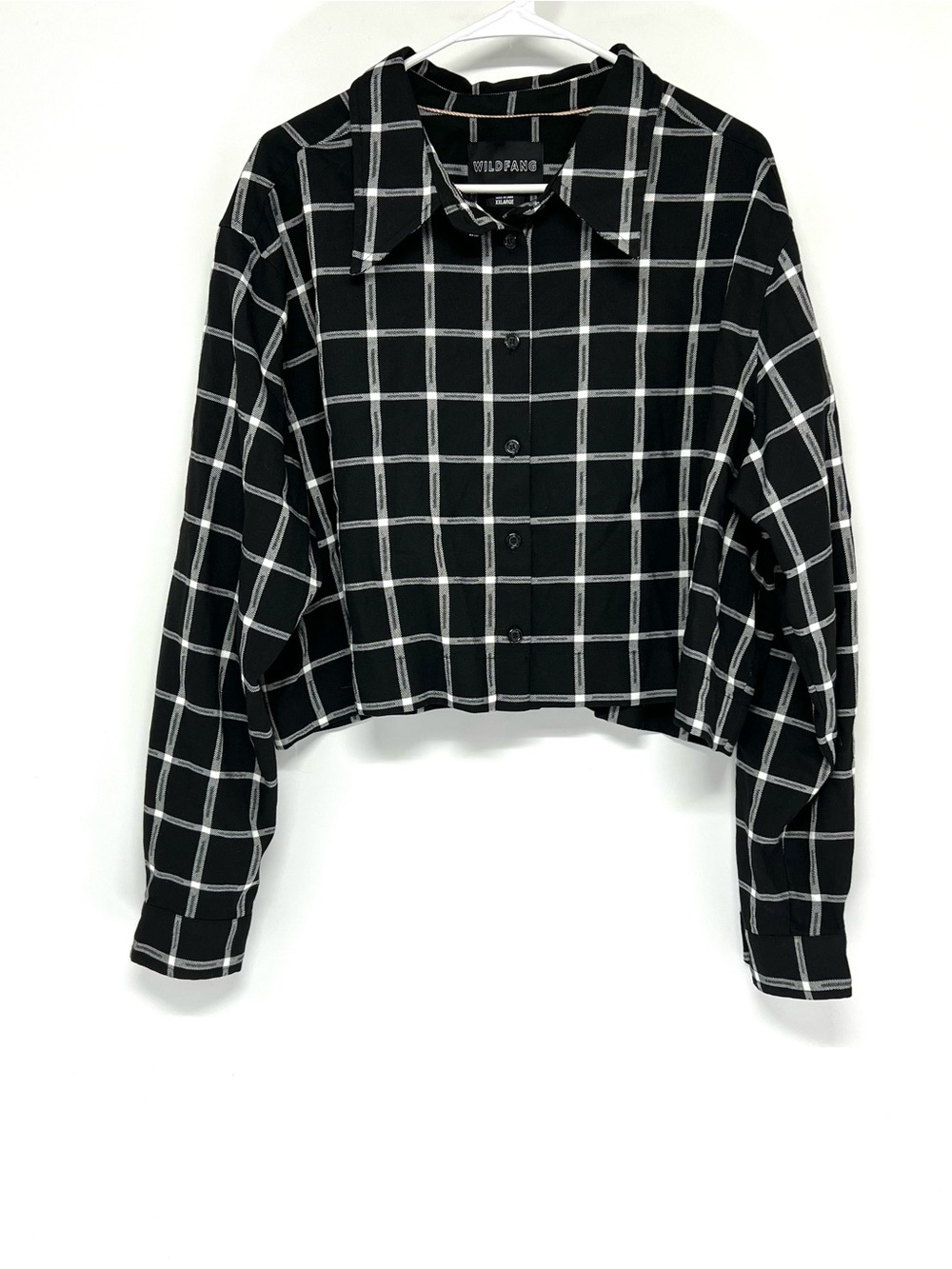 Wildfang women’s XXL button down cropped flannel